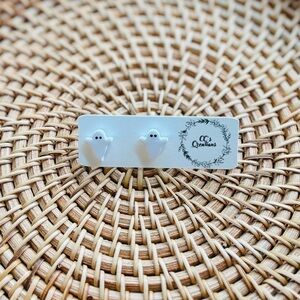 Ghost Stud Clay Earrings